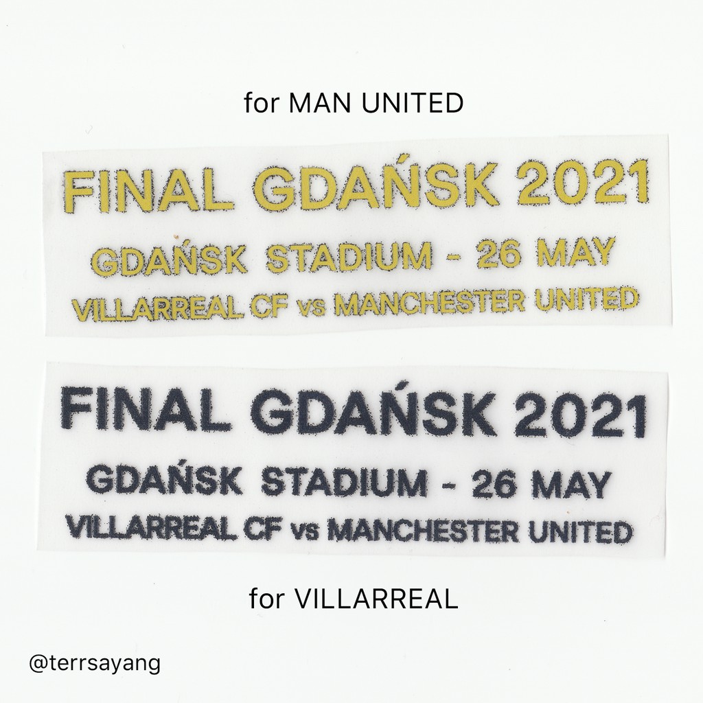 MDT Match Details Final Gdansk 2021 (Manchester United v Villarreal CF)