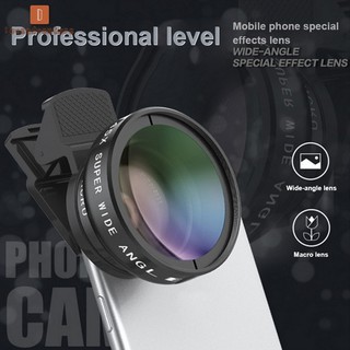 LV 2-in-1 0.45X Wide Angle Lens 12.5X Macro Lens with Clip for Smartphone
