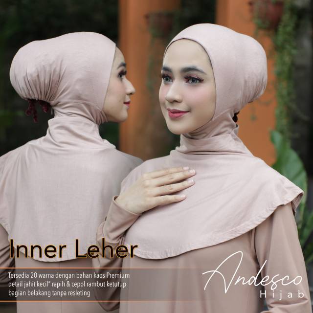 Manset leher bahan rayon super premium/ manset hijab/ Inner Leher