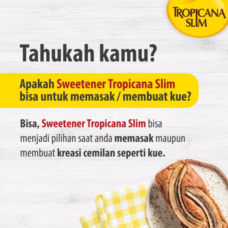 TROPICANA SLIM SWEETENER CLASSIC 100 SACHET - GULA