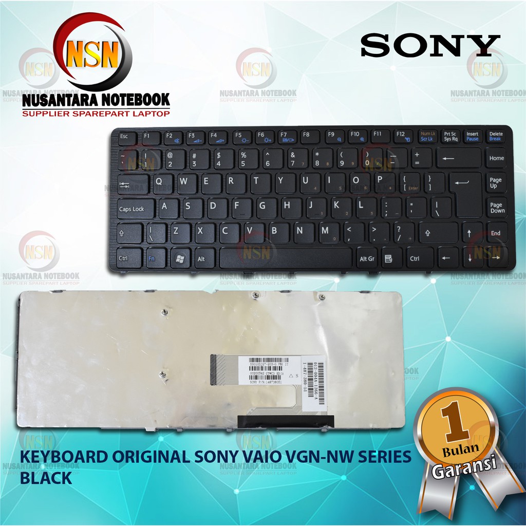 Keyboard Original Sony VGN NW Series Black