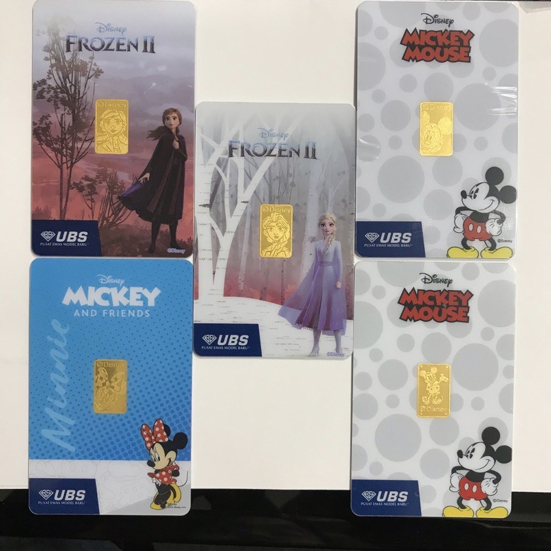 UBS DISNEY FROZEN SANRIO SERIES Logam mulia 2 g/gr/gram Emas bersertifikat medan MURAH