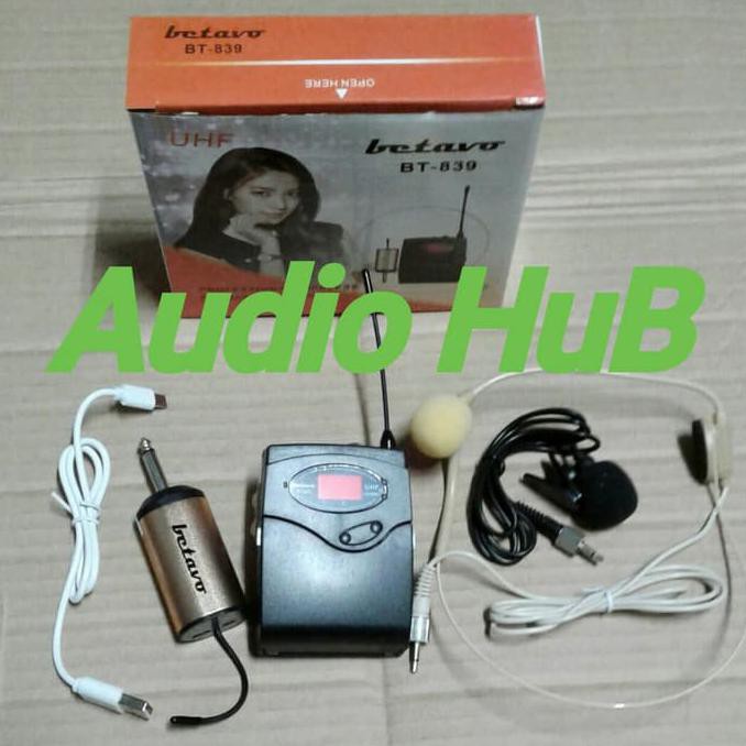 Super Mic Wireless Betavo Bt 839 Jepit Aheadset Microphone Bt839 Sale