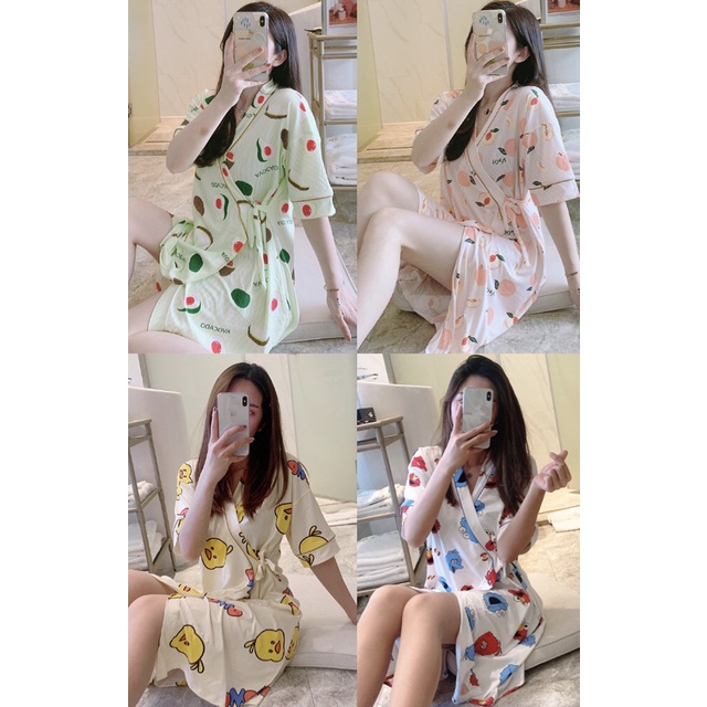 BAJU TIDUR DRESS MODEL KIMONO IMPORT PREMIUM BANYAK MOTIF