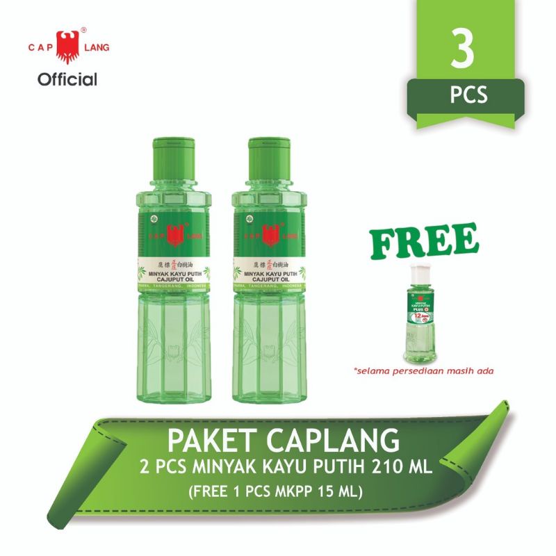 Cap Lang Paket Minyak Kayu Putih 210ml Free Minyak Kayu Putih Plus 15ml