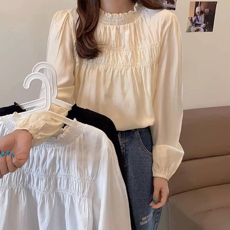 BLOUSE KOREA -  BLOUSE - ATASAN WANITA - PAKAIAN TERLARIS - KOREAN STYLE - PAKAIAN WANITA - BLOUSE - CASUAL BLOUSE