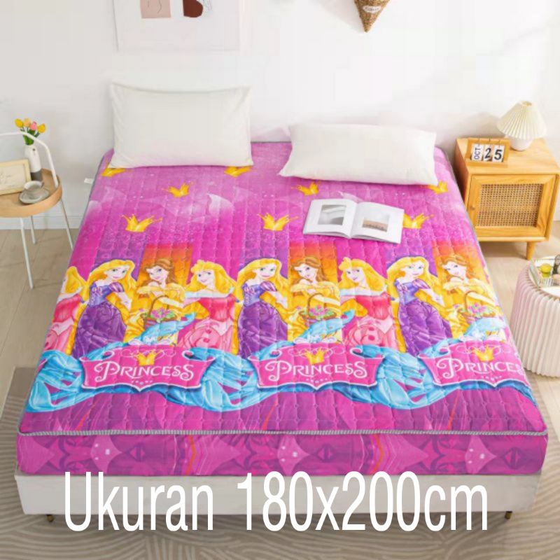 Sprei Waterproof / Sprei Protektor bermotif  ukuran 180x200cm-Princess