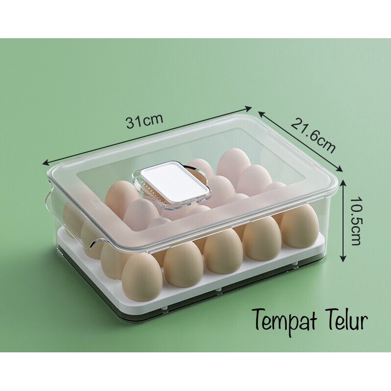 Kotak Kontainer Makanan Kulkas Tempat Telur