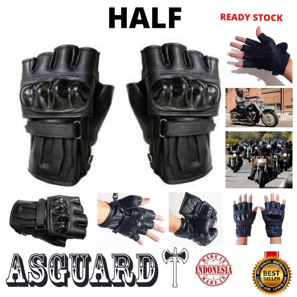 ASGUARD GLOVES LEATHER GL01 Sarung Tangan Full Motor Sepeda Kulit Asli LUX 101116