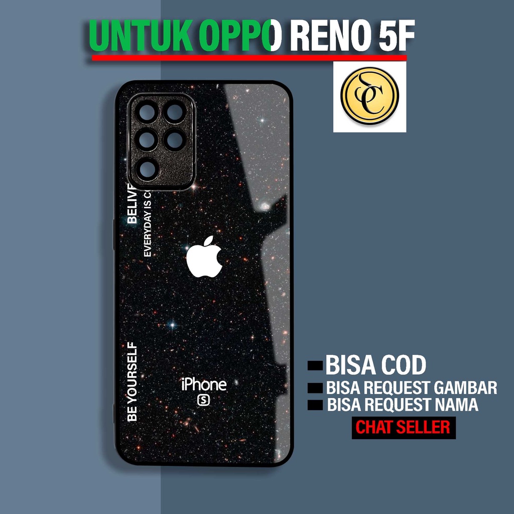 Case Oppo Reno 5F - Case Glossy Reno 5F [ Apel Quotes ] - Hardcase Oppo Reno 5F - Softcase Oppo Reno