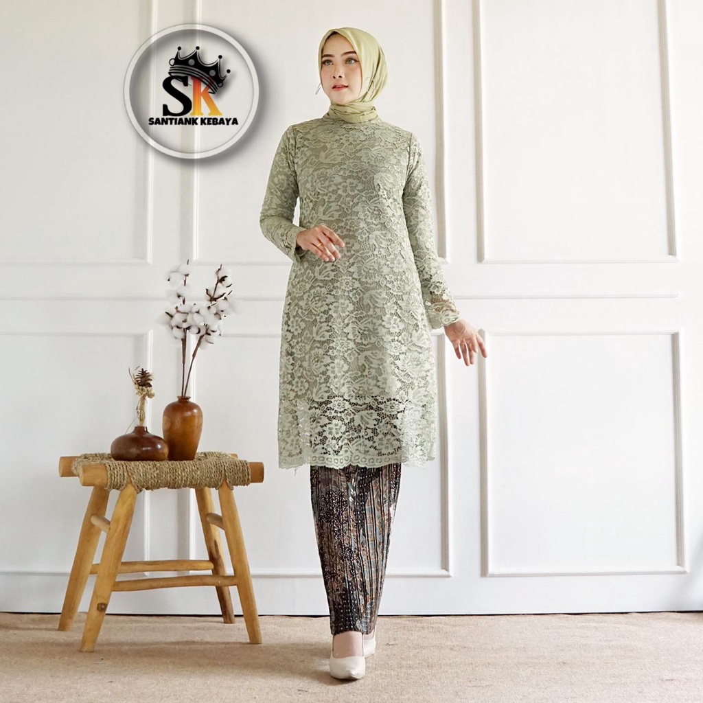 Stelan Kebaya Brukat Tunik Brokat Stelan Kebaya Tunik Baju Kondangan Kebaya Wisuda Kebaya Modern