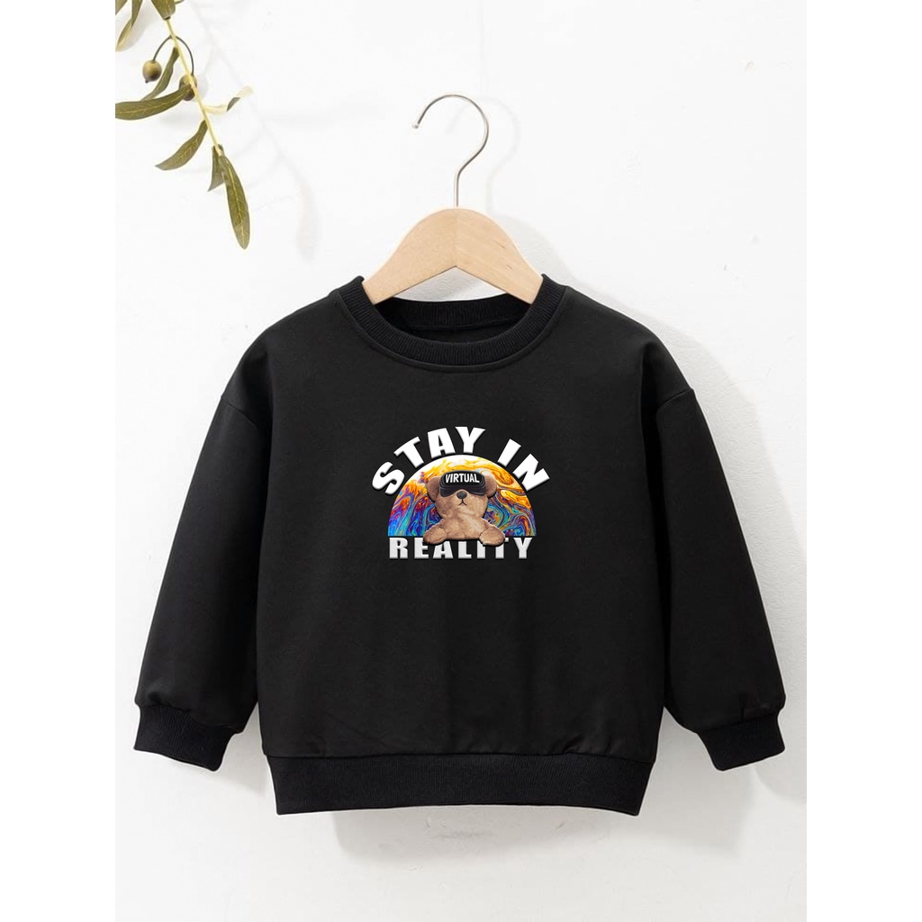 Sweater Anak Laki Laki Perempuan / Sweeter Usia 2 3 4 5 6 7 8 9 10 11 12 Tahun / Jaket Anak Cewek Cowok / Switer Distro Bisa Cod / Suiter Stay Reality Anak Terbaru / hoodie Anak / Hodie Anak