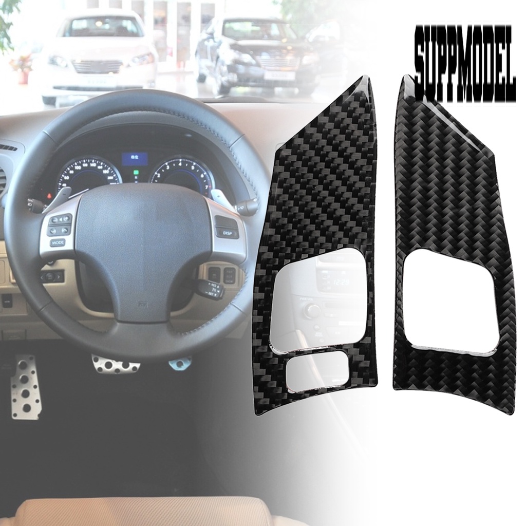 2pcs Stiker Cover Stir Mobil Kiri / Kanan Bahan Carbon Fiber Untuk Lexus IS250 2006-2012