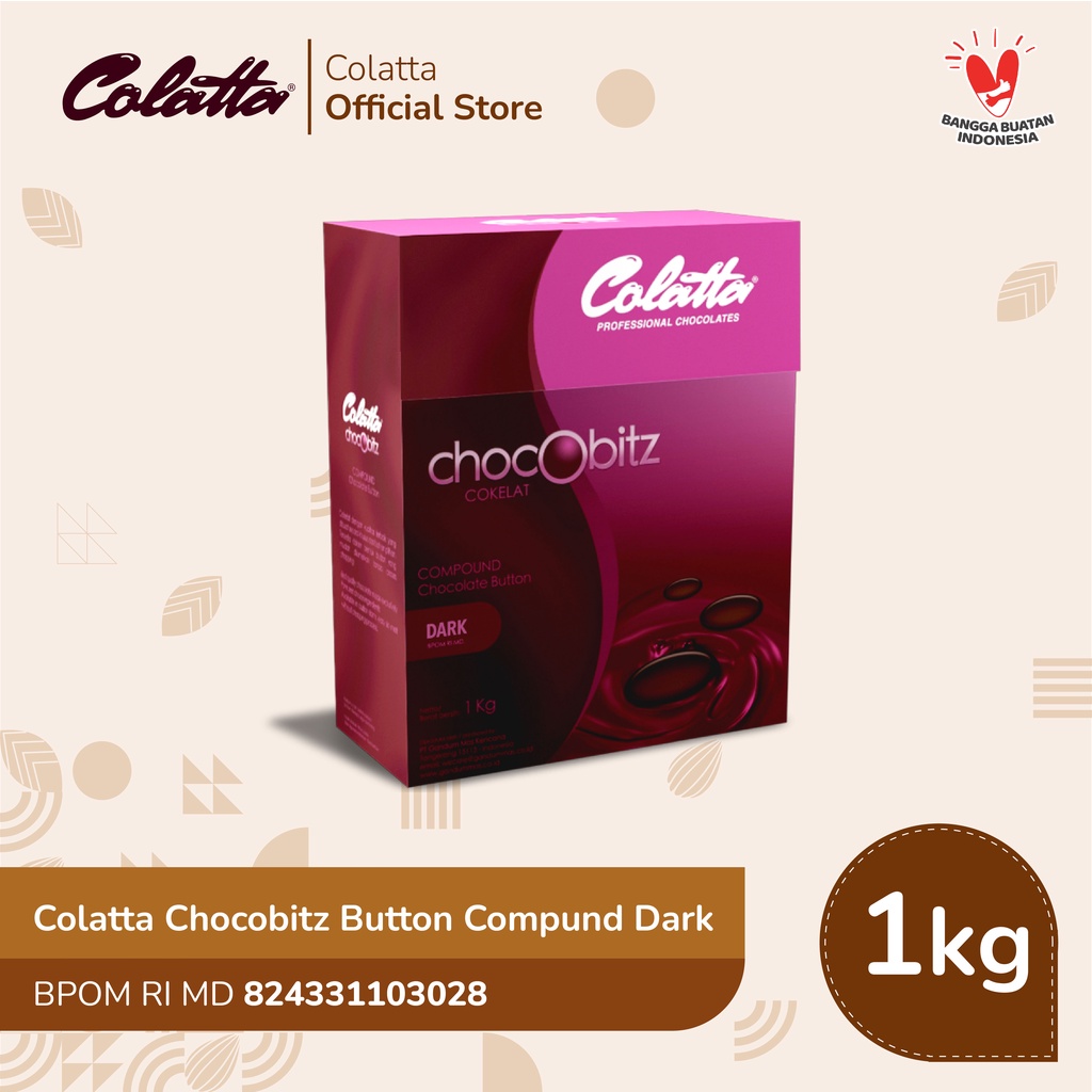 

Colatta Chocobitz Button Compound Chocolate Dark - Coklat Batang 1Kg