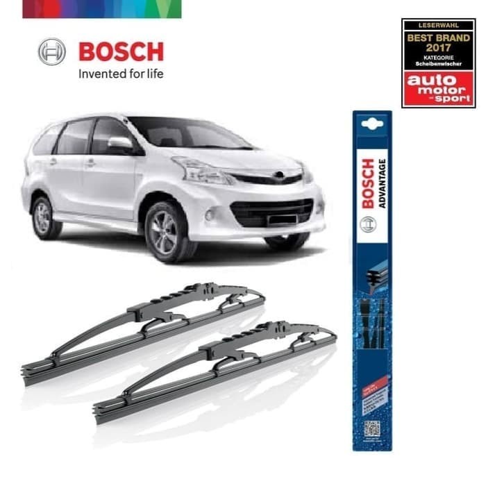 PAKET WIPER BLADE MOBIL AVANZA 2004 - 2011 VVTI BOSCH ADVANTAGE SAPU KACA