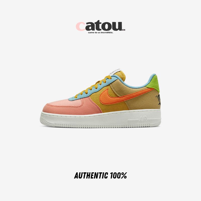 Nike Air Force 1 '07 LV8 Next Nature x Sun Club Sanded Gold/Hot Sunny Original 100% BNIB [RESMI]
