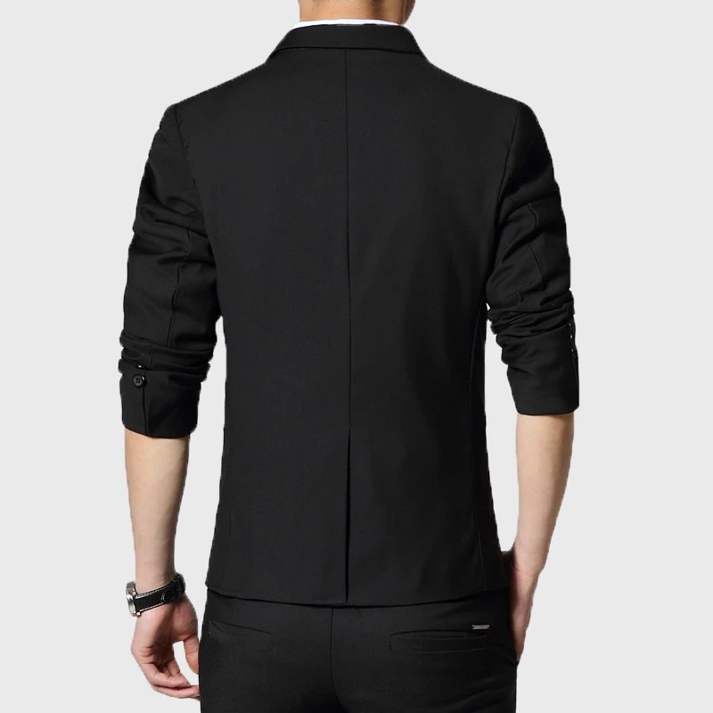 CADEE BLAZER PRIA SLIMFIT WARNA HITAM TWIST MODEL KANCING 2 ORIGINAL / JAS HITAM ACARA RESMI FORMAL MODEL SLIMFIT