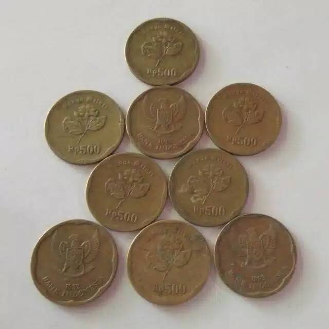 Uang koin kuno melati Rp 500