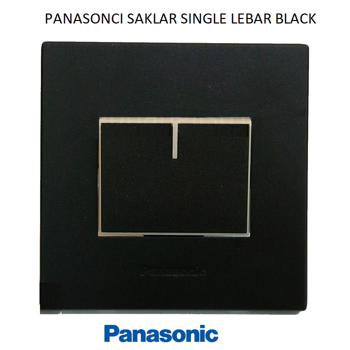 Panasonic Saklar Single Lebar Hitam WESJ78029 + WESJ5941 Style Matte Black