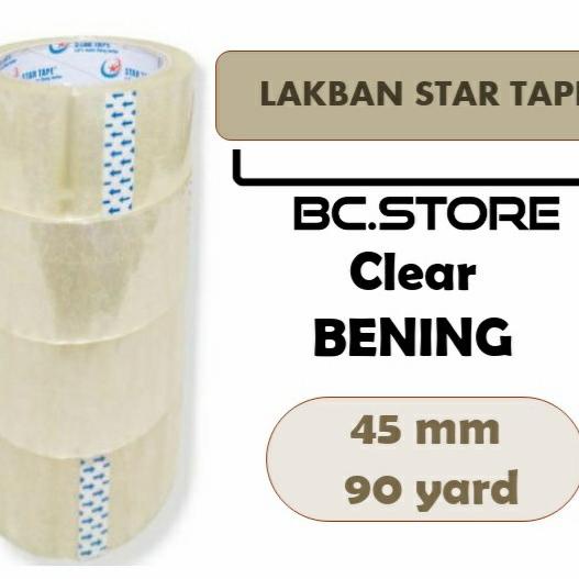 

LAKBAN BENING (1 DUS) LENGKET STAR TAPE KUALITAS TERBAIK MURAH 90Y