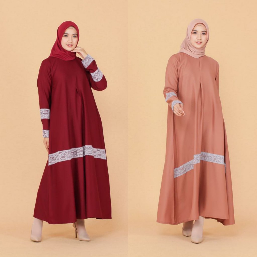 Bisa COD SYAHLA DRESS – Gamis murah Pakaian wanita Baju wanita Maxi dress Dress muslim