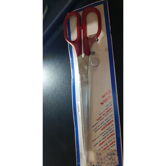 

GUNTING KAI SCISSORS KERTAS KARTON KAIN TAJAM STAINLESS SEDANG MURAH ATK GROSIR PANJANG 25CM