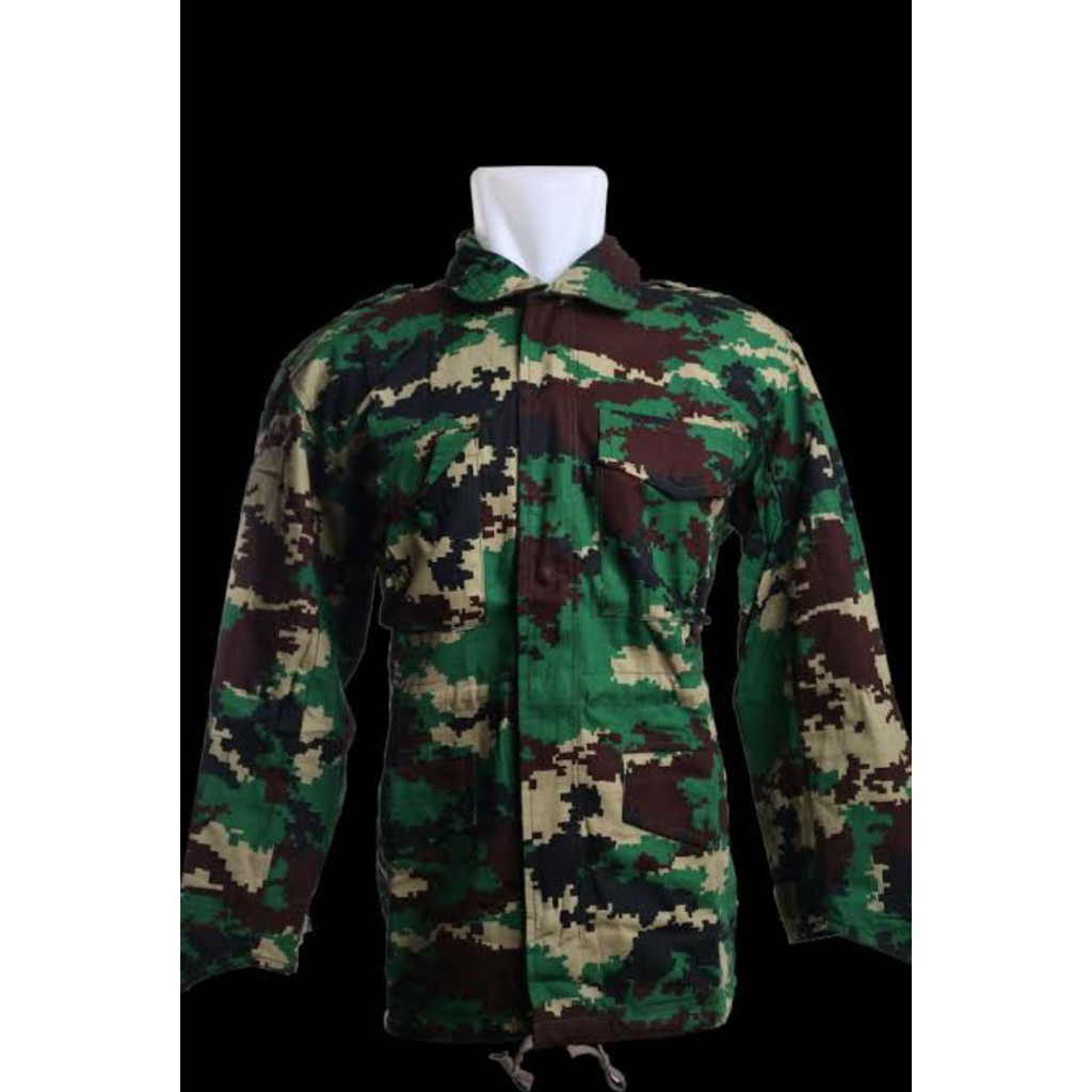 Jaket Bolak Balik Loreng NKRI - Jaket Parka Loreng NKRI ( BISA BOLAK-BALIK)