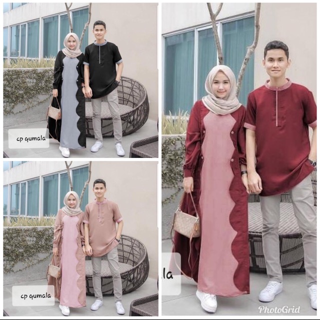 JC- Cp qumala / Couple muslim / Baju pasangan kekinian / Couple Lebaran 2022