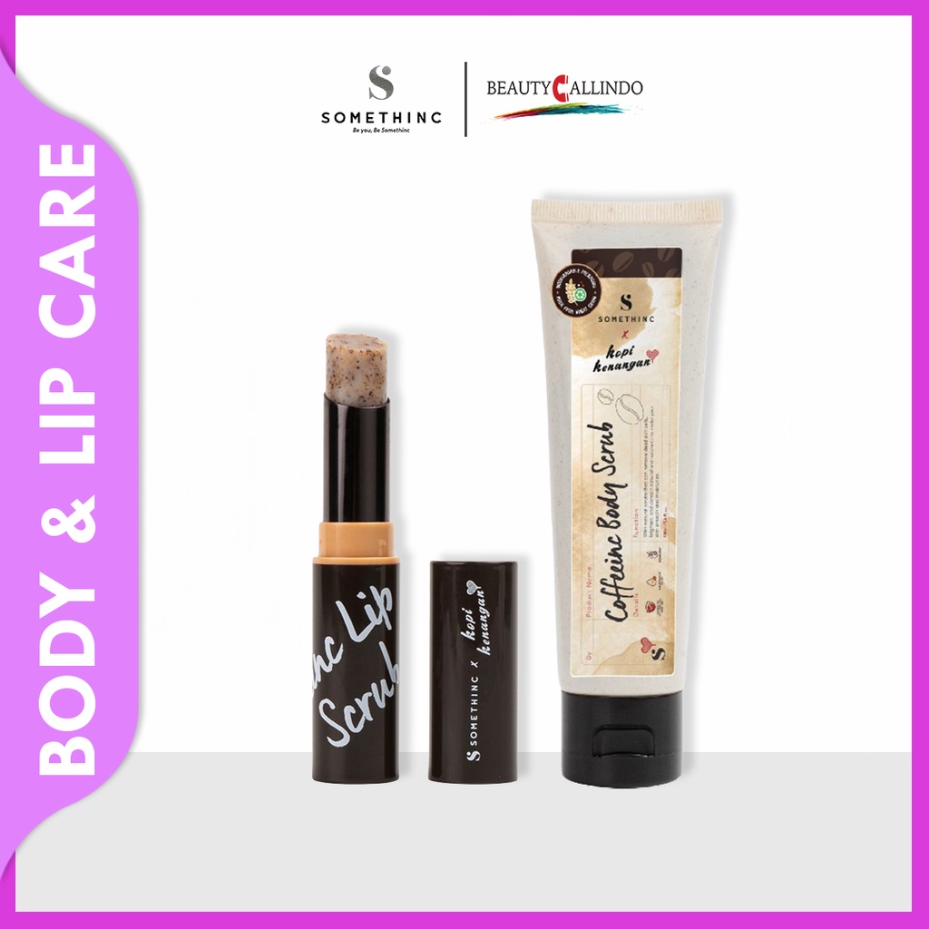 Somethinc X Kopi Kenangan Coffeinc Lip Scrub| Body Scrub | Masker Badan | Masker Bibir