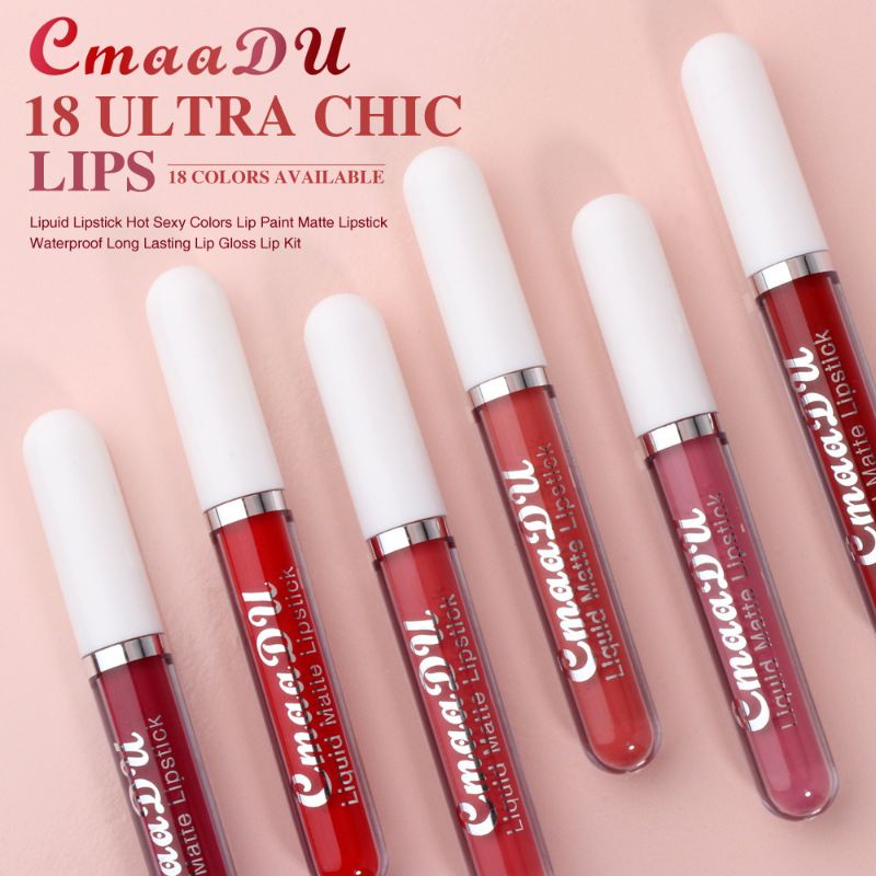 Liquid Matte CMAADU Lipstick Lip Glaze Moisturizing Waterproof Original Terlaris