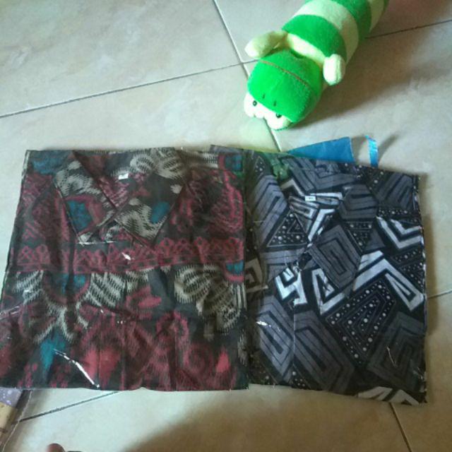 Bswart Batik Hrb026 Kenongo Hem Pendek Anjani Biru Pekalongan M L Xl Batik Pria Murah Modern Grosir