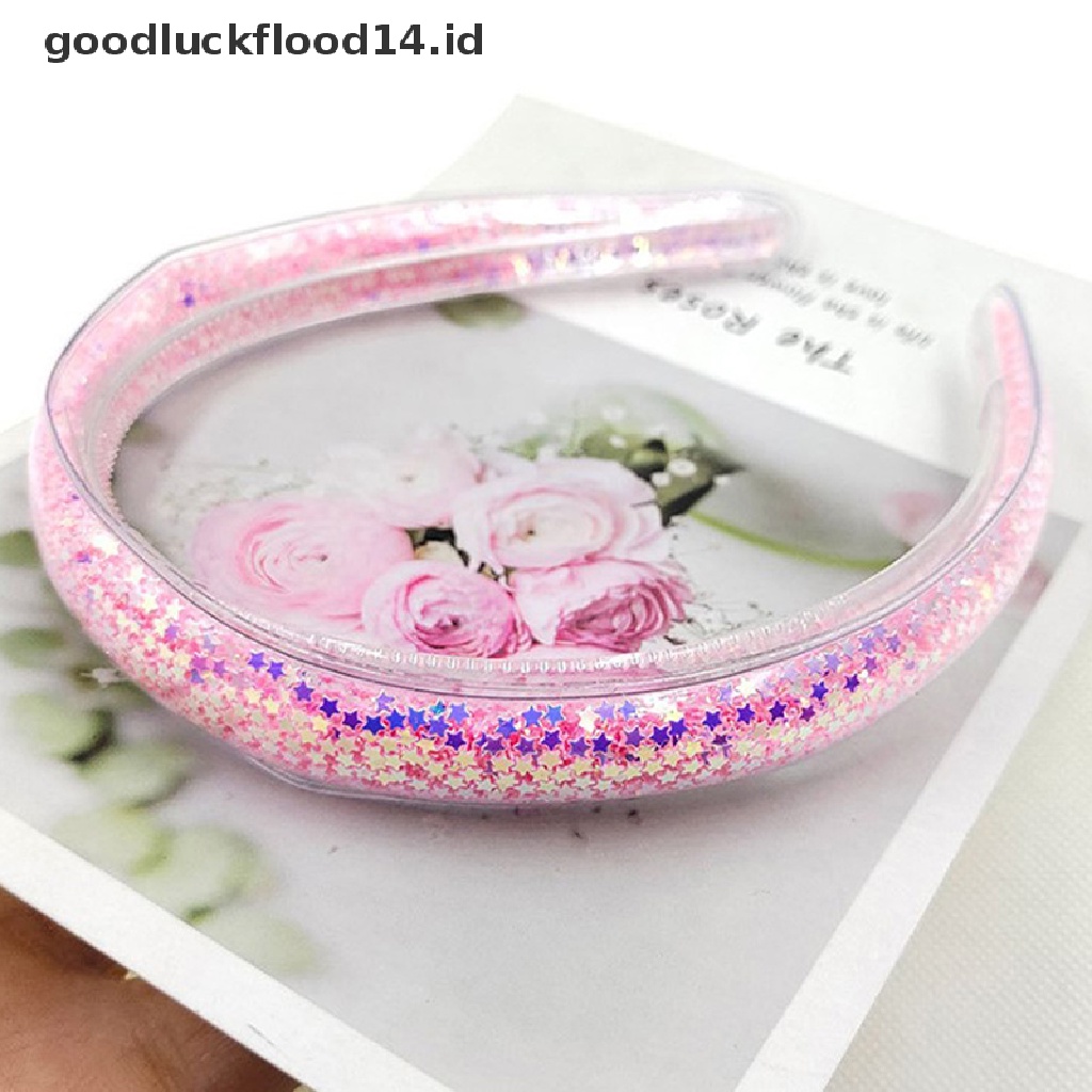 [OOID] bling sequin Quicksand headband children's lovely glitter bowknot hair hoop baby ID