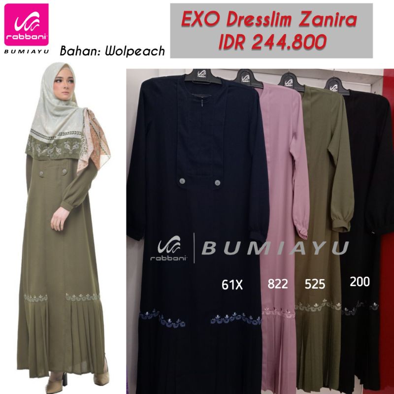 EXO DRESSLIM ZANIRA RABBANI - GAMIS TERBARU RABBANI