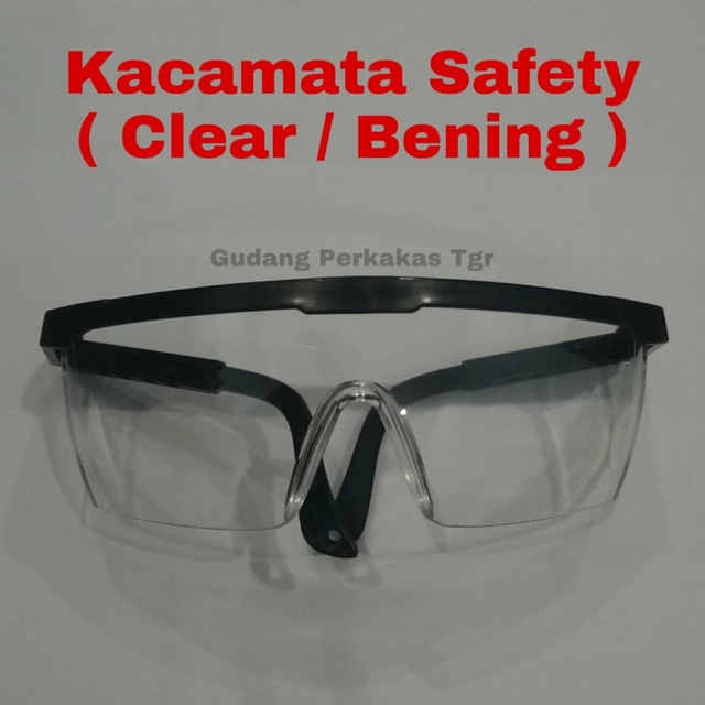 Kacamata Gerinda Clear / Kacamata Safety Bening / APD / Anti Fog