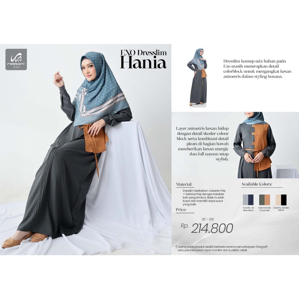 EXO DRESSLIM HANIA RABBANI / GAMIS TERBARU RABBANI EXO HANIA