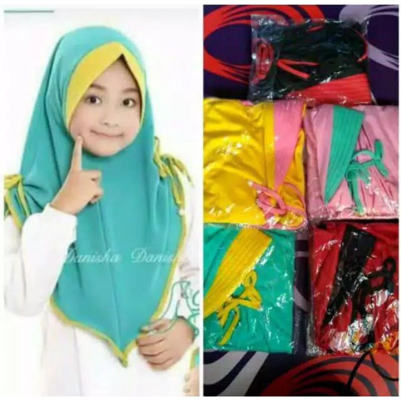 hijab anak paud TALI SAMPING / jilbab anak perempuan