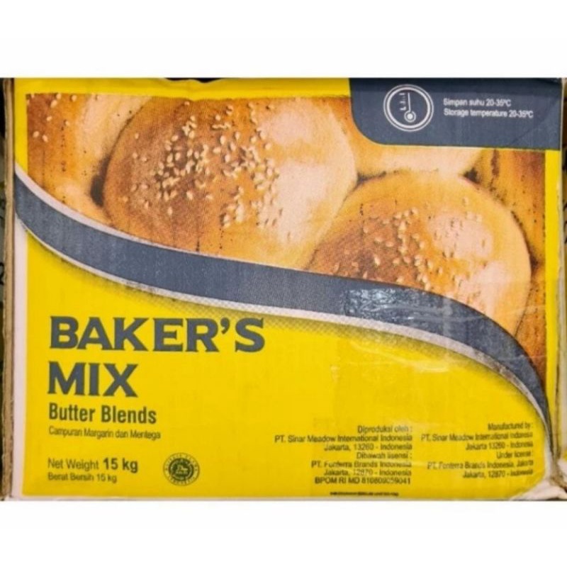 

ANCHOR BAKERMIX Mentega Margarin 15kg (DUS)/Anchor Bakers Mix Baker Mix Butter Margarin 1 Dus 15kg ORIGINAL