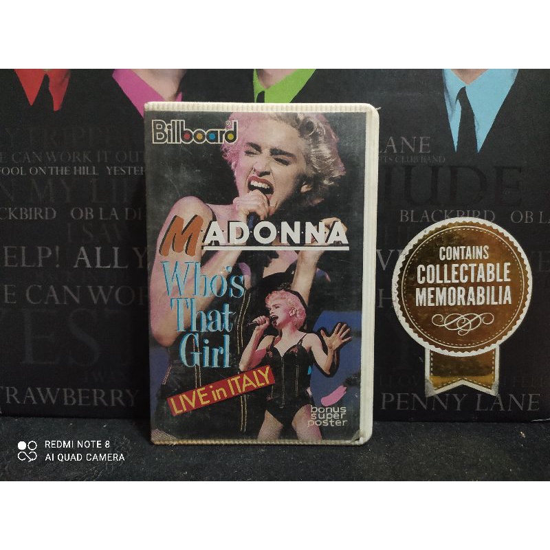 Kaset Pita : MADONNA - Who's That Girl - LIVE in ITALY.