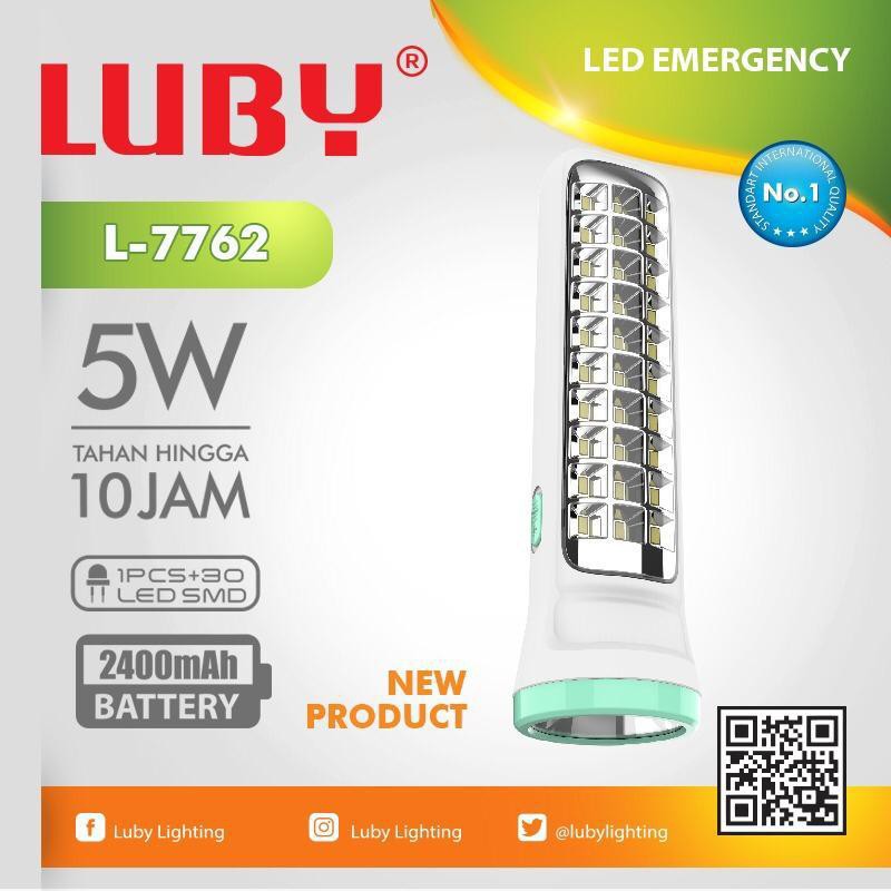 Senter lampu LED Luby L7762 5 watt 10 jam