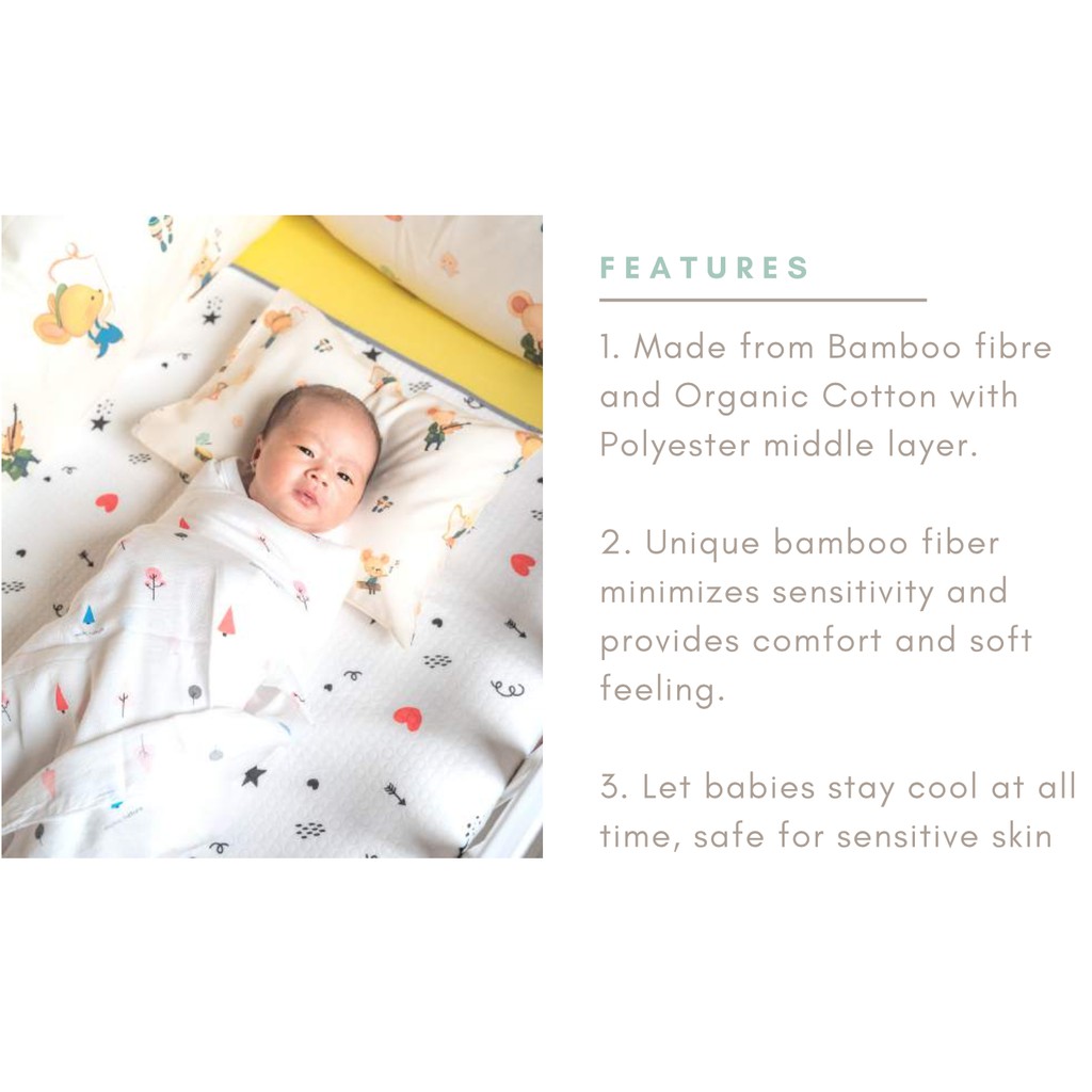 Korean Baby Bamboo Double Sided Waterproof Pad Moms Nature Down to Earth Korea Perlak Bayi Tataka