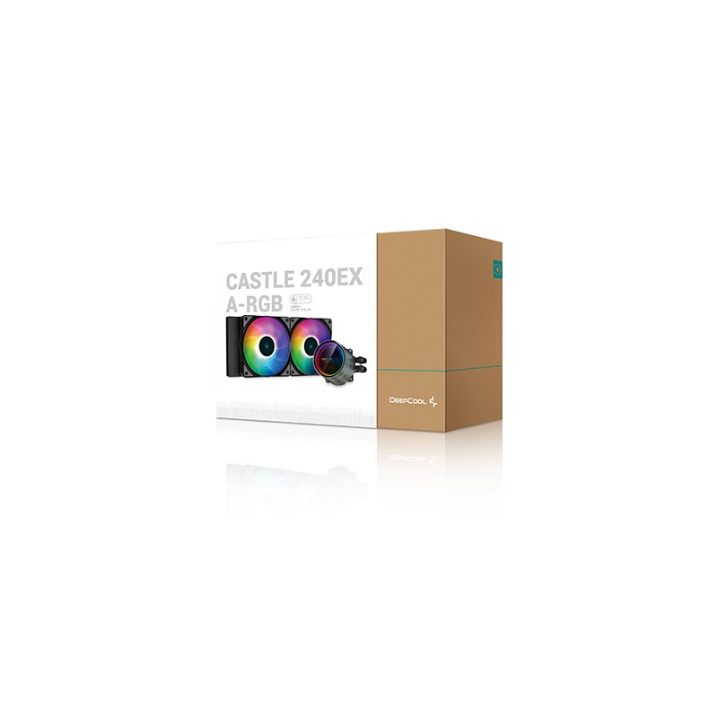 Deepcool CASTLE 240 EX ARGB Black Liquid Cpu Cooler Support LGA 1700