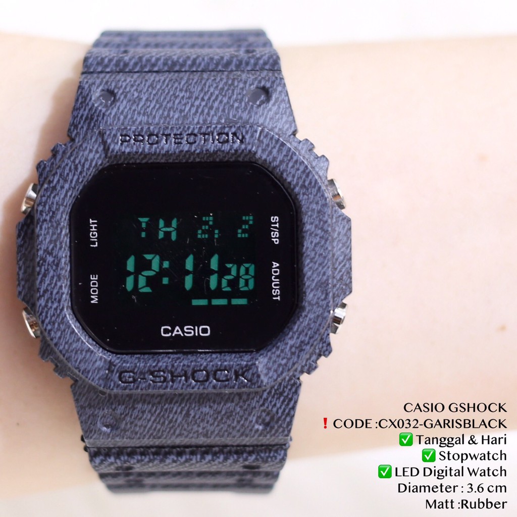 Jam tangan GSHOCK CASIO pria wanita anti air DIGITAL RUBBER SPORT termurah 5600 CX032