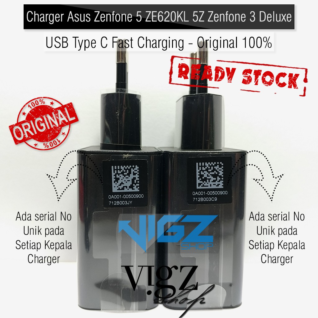 Charger Asus Zenfone 5 ZE620KL 5Z Zenfone 3 Deluxe USB Type C Fast Charging Original 100%