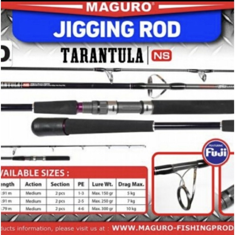 Joran Maguro Tarantula jigging rod PE 1-3