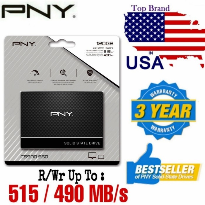 PNY SSD CS900 120GB 2,5inch Internal SATA III 6Gb/s