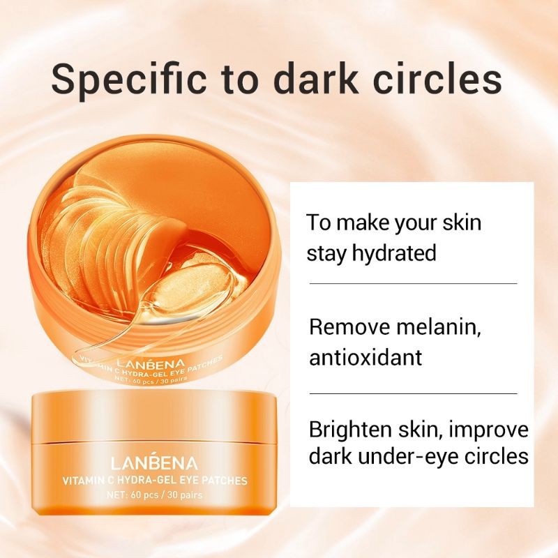 LANBENA Vitamin C Eye Mask Masker Mata Melembabkan Kosmetik Murah Whitening Anti Aging Wrinkles Remove Dark Circle Eye