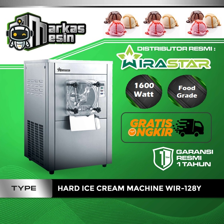 WIRASTAR WIR-128Y Hard Ice Cream Mesin Ice Cream Pembuat Gelato