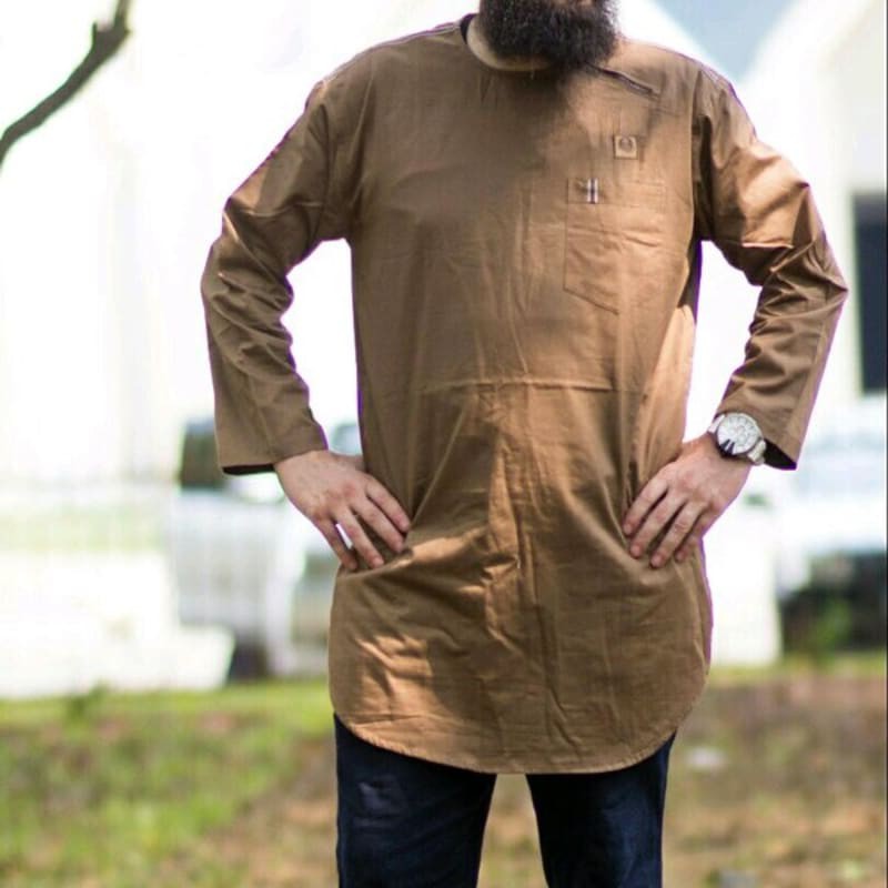 Kurta Al Amwa Lengan Panjang - Gamis Pakistan Ungu Grey Brown