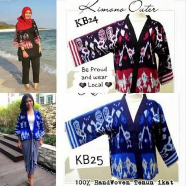 Kimono outer tenun blanket halusan