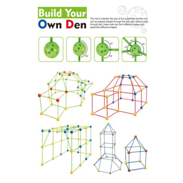 Mainan Anak Tenda - Build Your Own Den - DIY Tenda Anak